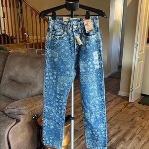 Levi's Denim with Bandana Pattern